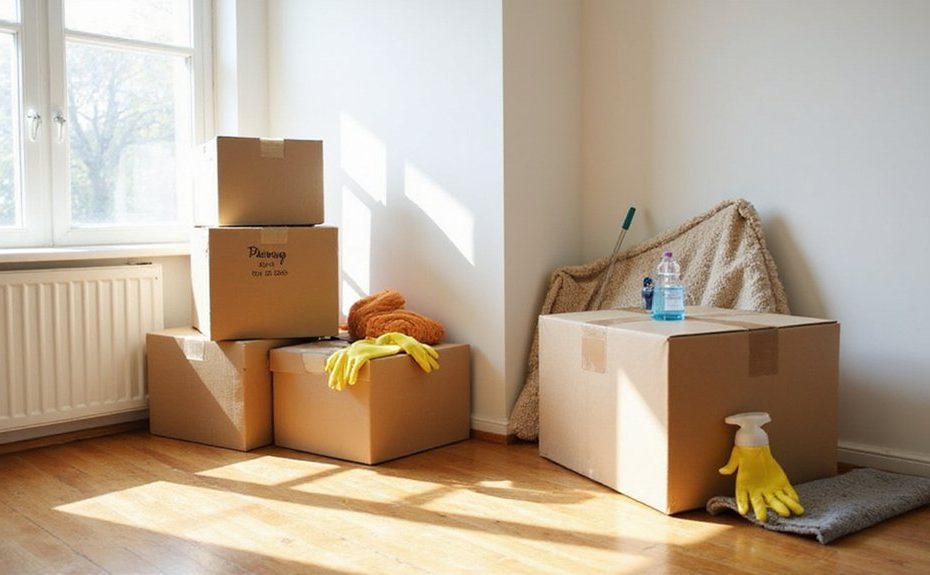 prepare for rental property cleanout